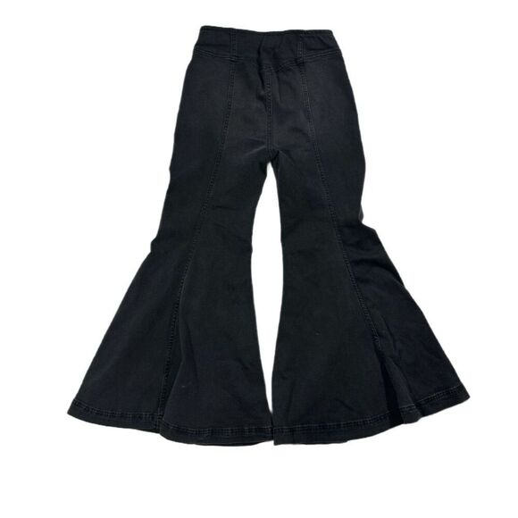 NWT We The Free Women's Dark Wash Penny Pull On Flare Jeans Rinse Black Size 26 - Picture 3 of 6